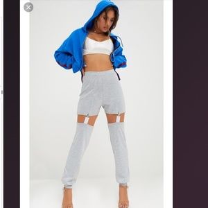 Prettylittlething suspender joggers size 4 NWT